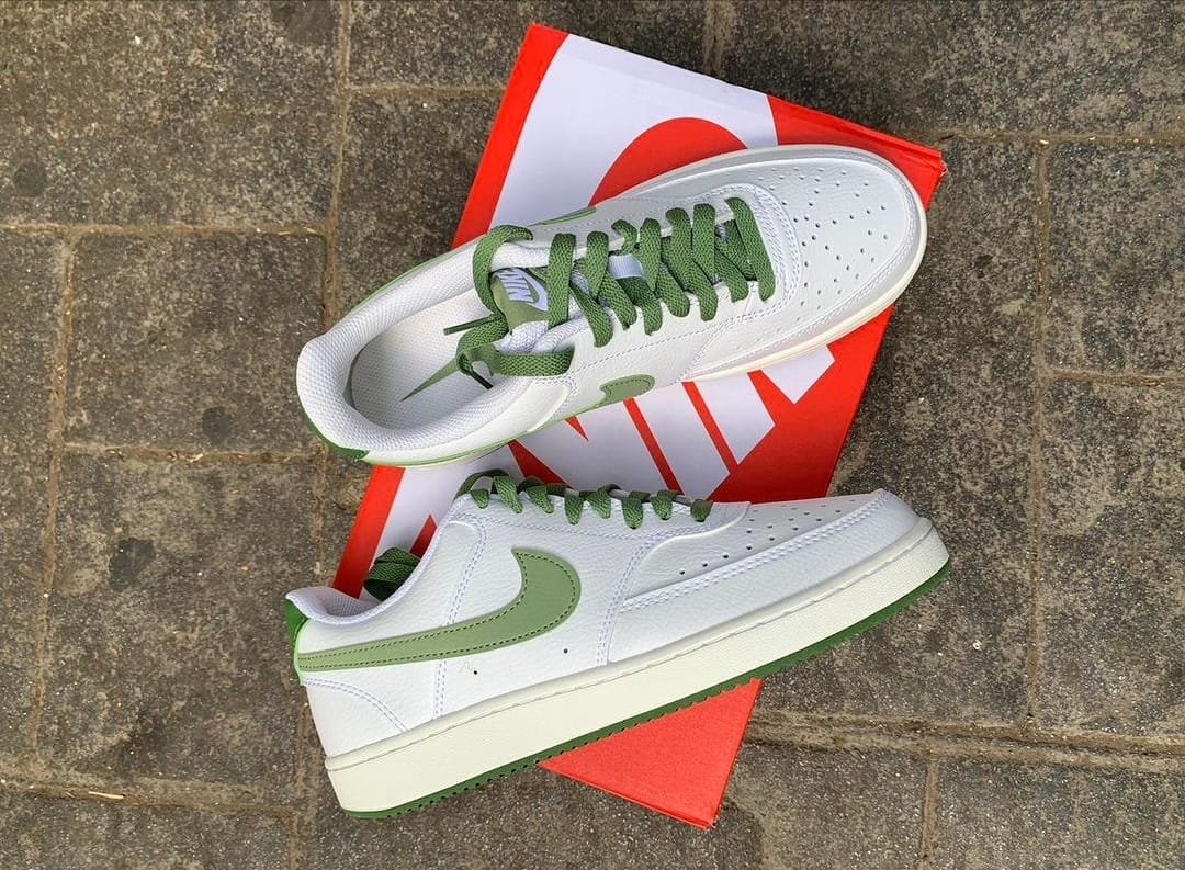 NK AIR FORCE COURT VISION 1 [WHITE / OLIVE GREEN] 1009025