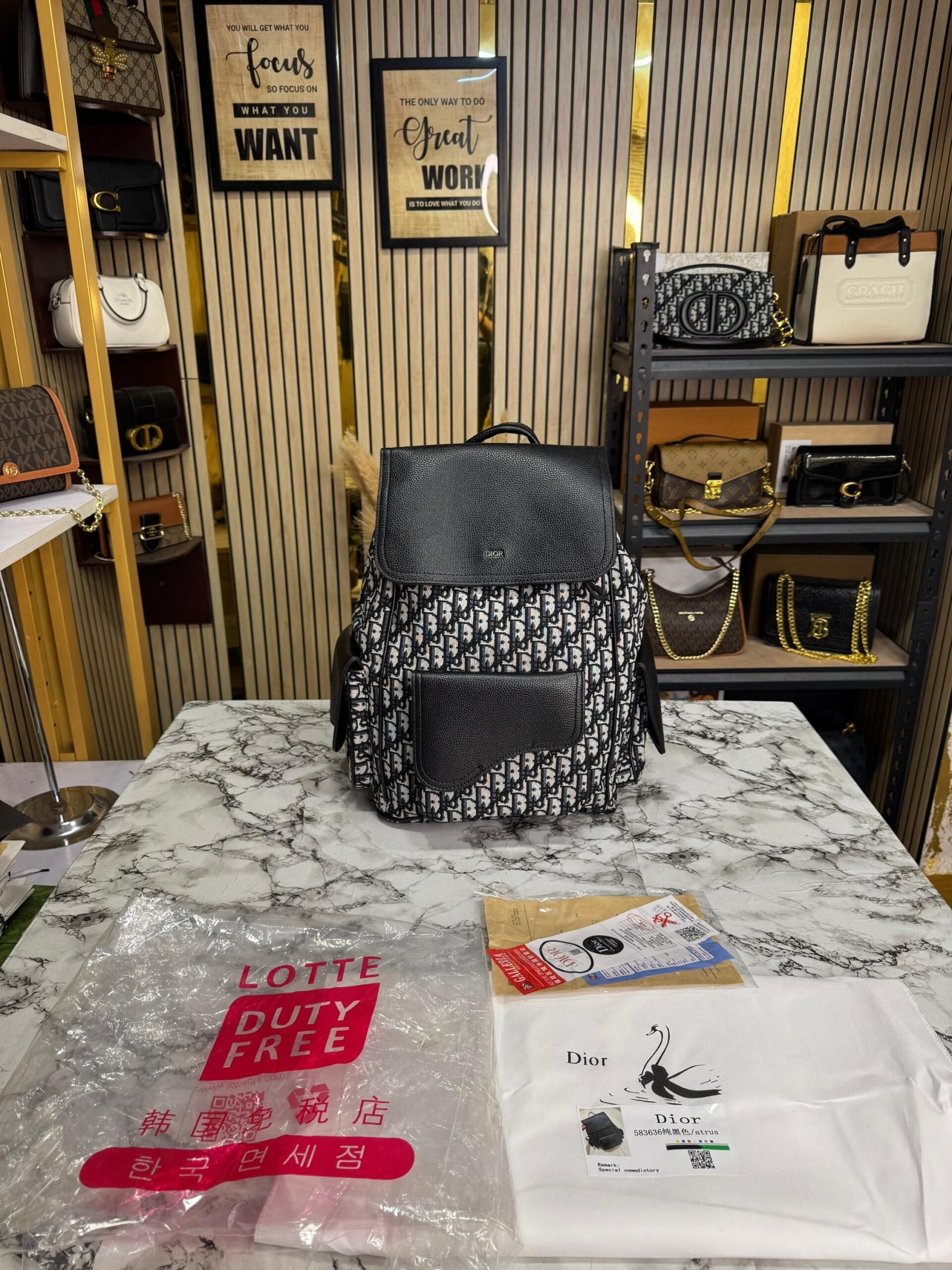 CHRISTIAN DIOR PREMIUM SADDLE BAGPACK ✅????