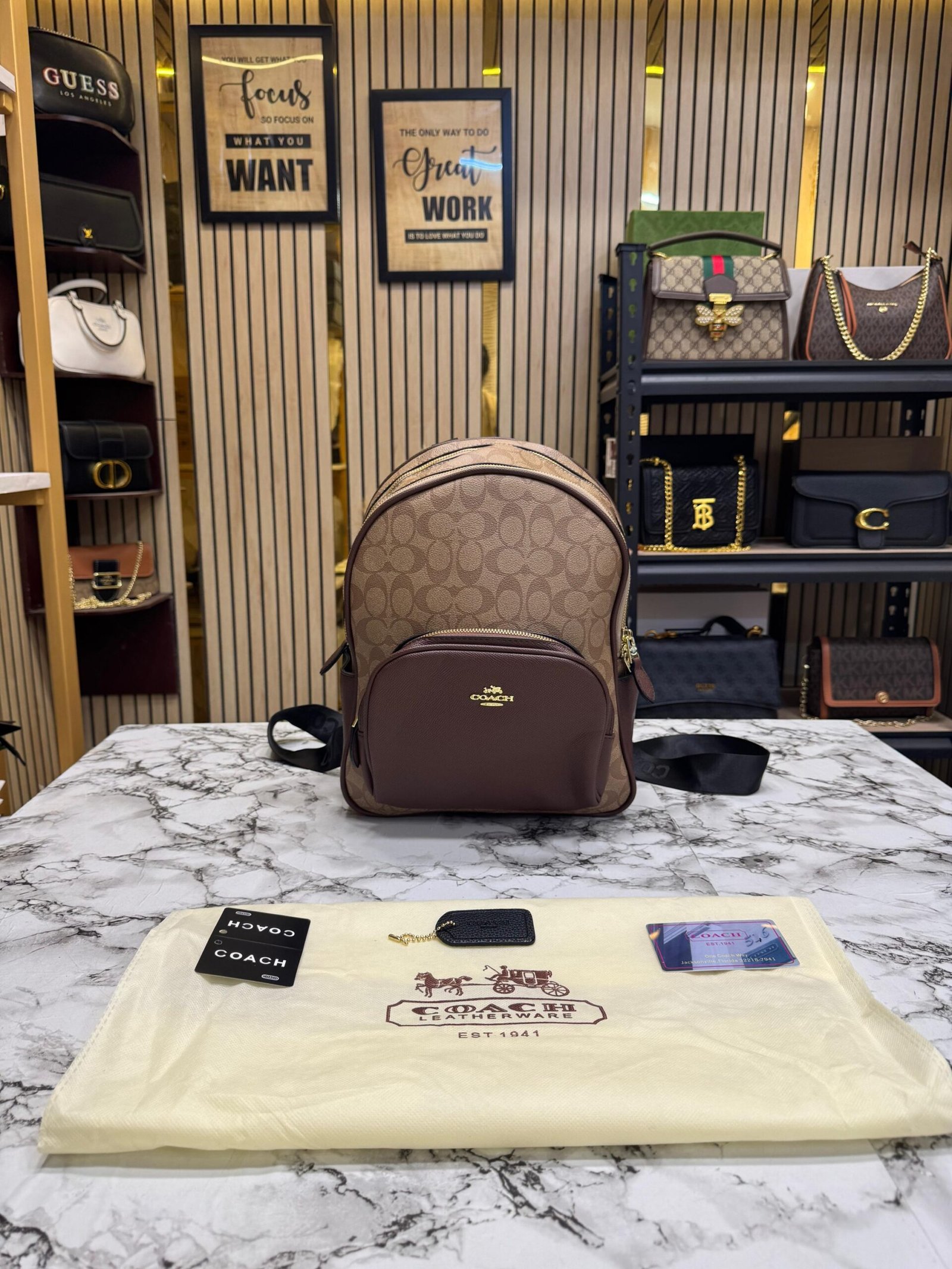 COACH COURT BAG PACK WITH DUST BAG PACKING