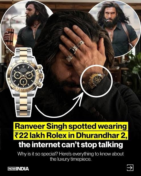 Rolex Cosmograph Daytona Yellow Gold β PREMIUM AUTOMATIC (DHURANDAR 2-RANVEER SINGH) NEWLY LAUNCHED