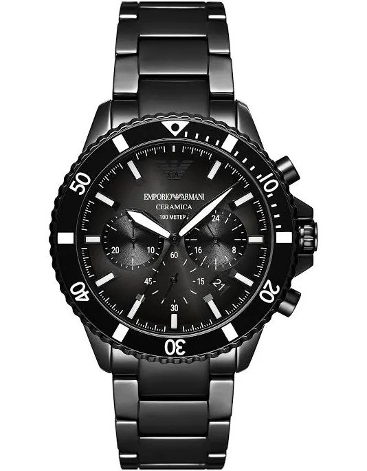 Emporio Armani AR70010 Full Black β Quartz Chronograph Watch